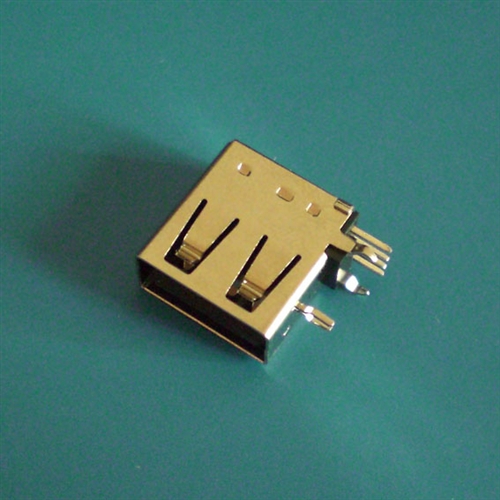 USB 母座 A型 90度 插板 侧立式短体不卷边