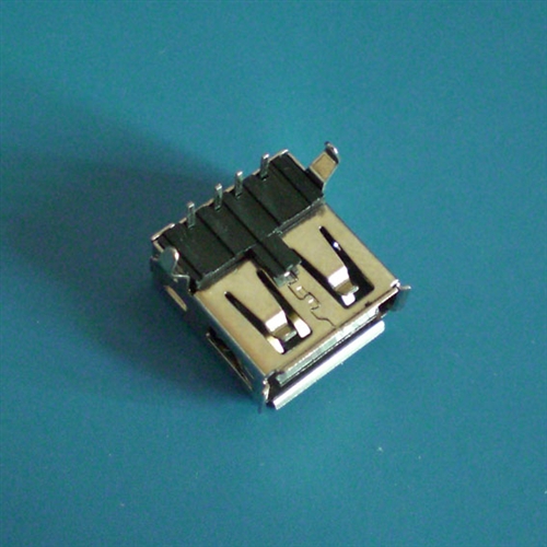 USB 母座 A型 90°插板 黑色