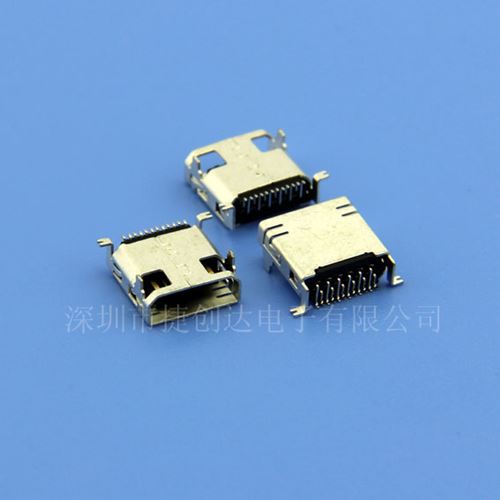 MINI USB 12P 母座 SMT 双排