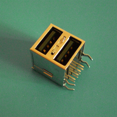 USB AF 90°DIP 双层 全包 带弹片