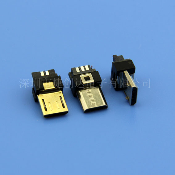 MICRO USB 5P 公头 焊线式
